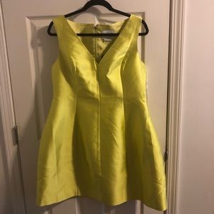 Beautiful neon green Kate spade V-neck dress